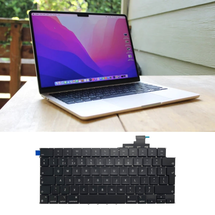 UK Version Keyboard for MacBook Air M2 13 2022 A2681, A2681 2022 (UK Version)