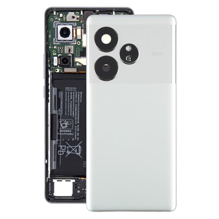 Cover posteriore originale globale per Realme GT 6 con copertura per obiettivo della fotocamera, For Realme GT 6 Global(Original with Camera Cover), For Realme GT 6(Original)