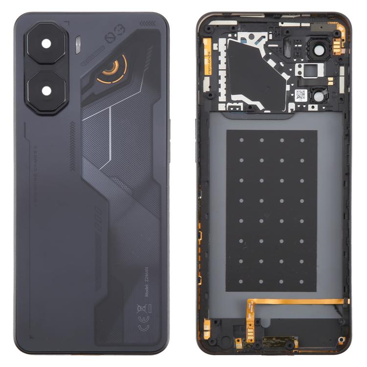 Cover posteriore in plastica per batteria con cornice centrale e copriobiettivo della fotocamera per ZTE Nubia Neo 3., For ZTE nubia Neo 3(with Middle Frame)