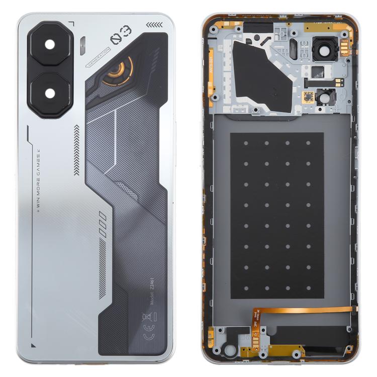 Cover posteriore in plastica per batteria con cornice centrale e copriobiettivo della fotocamera per ZTE Nubia Neo 3., For ZTE nubia Neo 3(with Middle Frame)