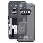 Cover posteriore in vetro con cornice per fotocamera per il telefono Nothing Phone 3a A059., For Nothing Phone 3a