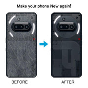 Cover posteriore in vetro con cornice per fotocamera per il telefono Nothing Phone 3a A059., For Nothing Phone 3a