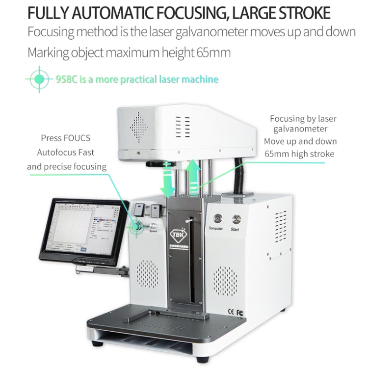 Macchina automatica per la riparazione del separatore dello schermo per marcatura laser TBK-958C, TBK-958C