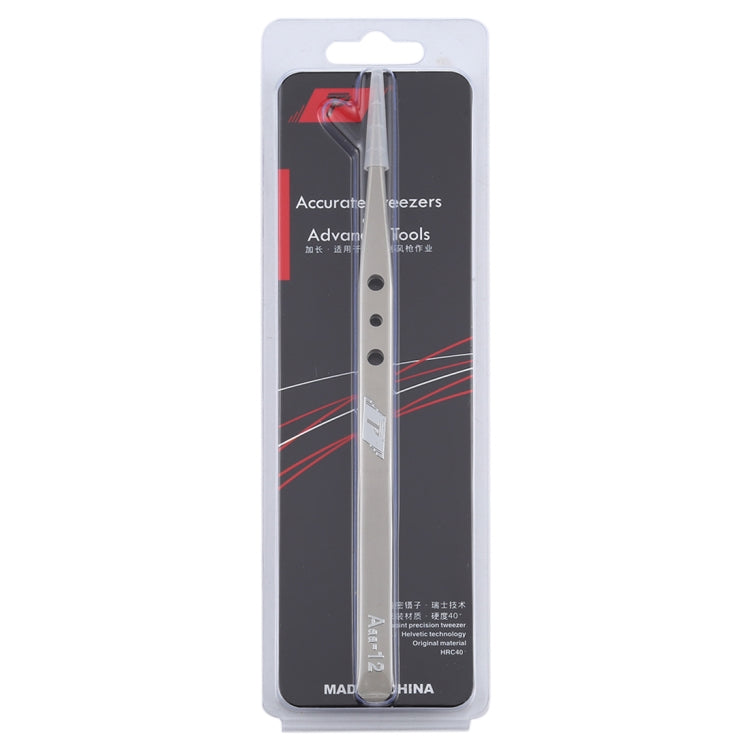 Aaa-12 Stainless Steel Long Tip Precision Repair Tweezers, Aaa-12