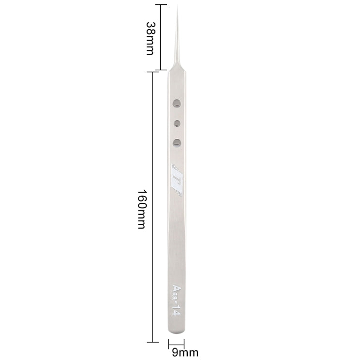 Aaa-14 Long Tip Stainless Steel Precision Repair Tweezers, Aaa-14