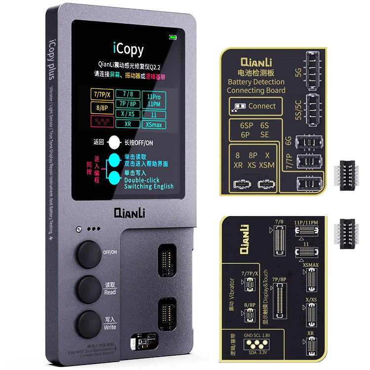 Qianli iCopy Plus 2 in 1 Original LCD Screen Color Repair Programmer for iPhone, 2 in 1 For iPhone 6-12 Series