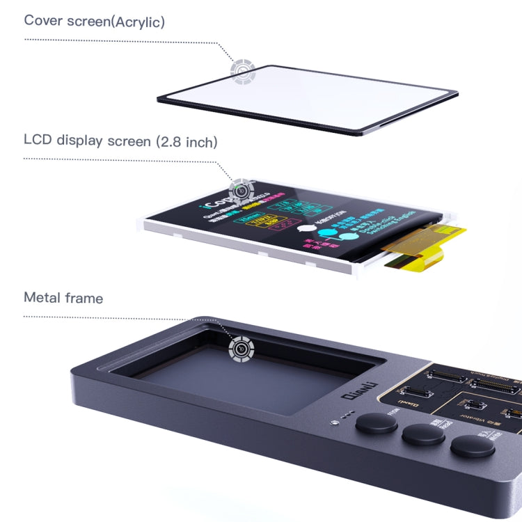 Programmatore di riparazione del colore originale dello schermo LCD Qianli iCopy Plus 3 in 1 per iPhone, 3 in 1 For iPhone 6-12 Series