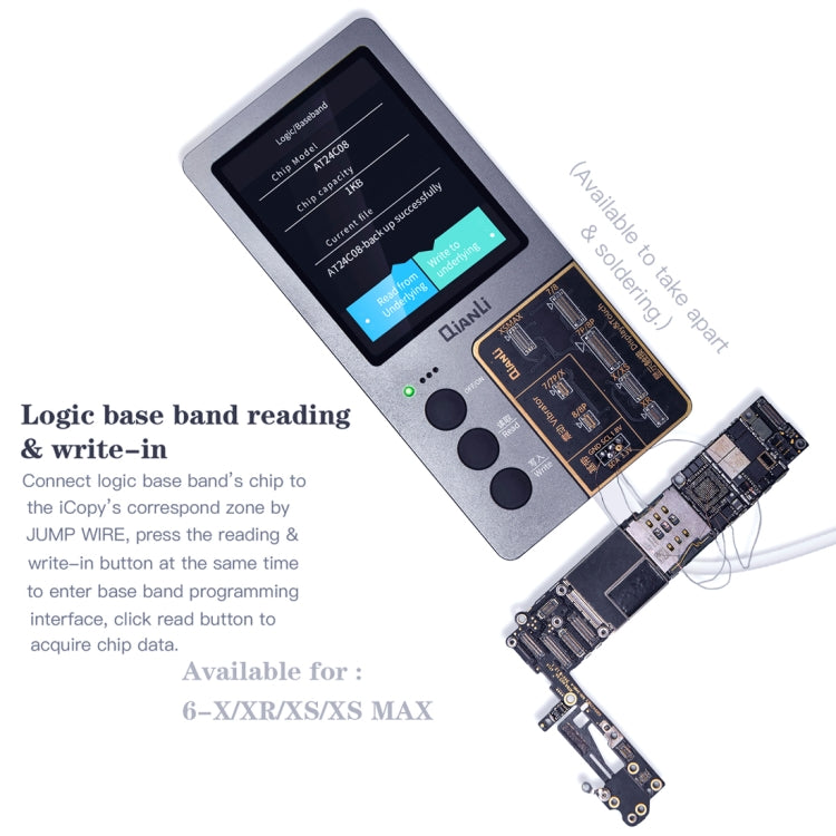 Programmatore di riparazione del colore originale dello schermo LCD Qianli iCopy Plus 3 in 1 per iPhone, 3 in 1 For iPhone 6-12 Series