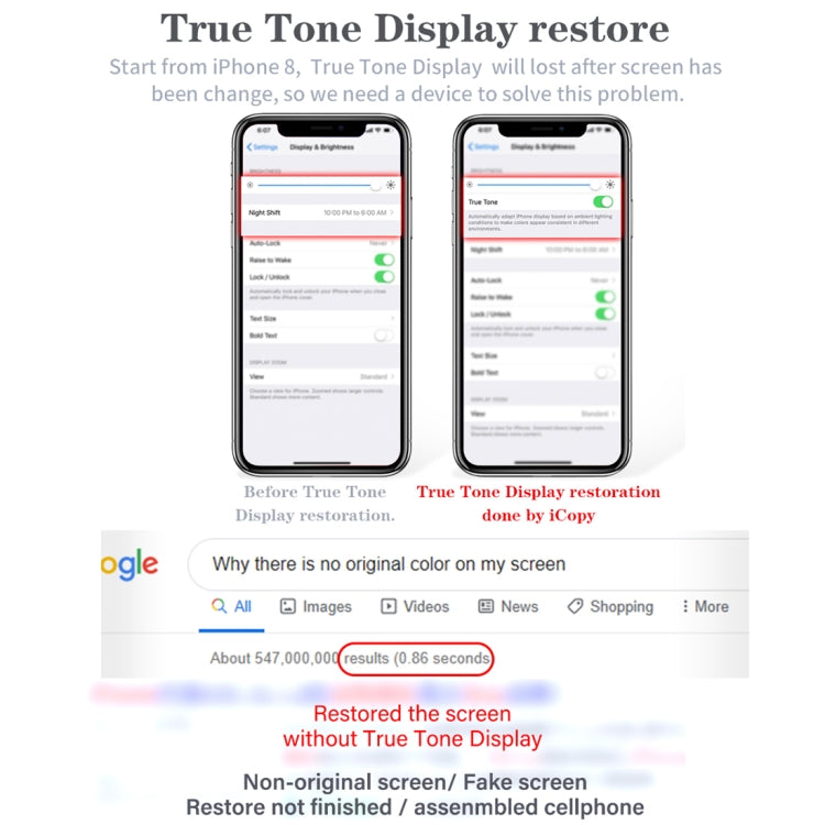 Programmatore di riparazione del colore originale dello schermo LCD Qianli iCopy Plus 3 in 1 per iPhone, 3 in 1 For iPhone 6-12 Series