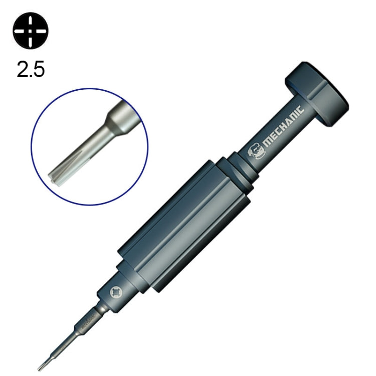 MECCANICO Mortaio Mini iShell Hollow Cross Tip 2.5 Cacciavite con castone centrale, Hollow Cross Tip 2.5