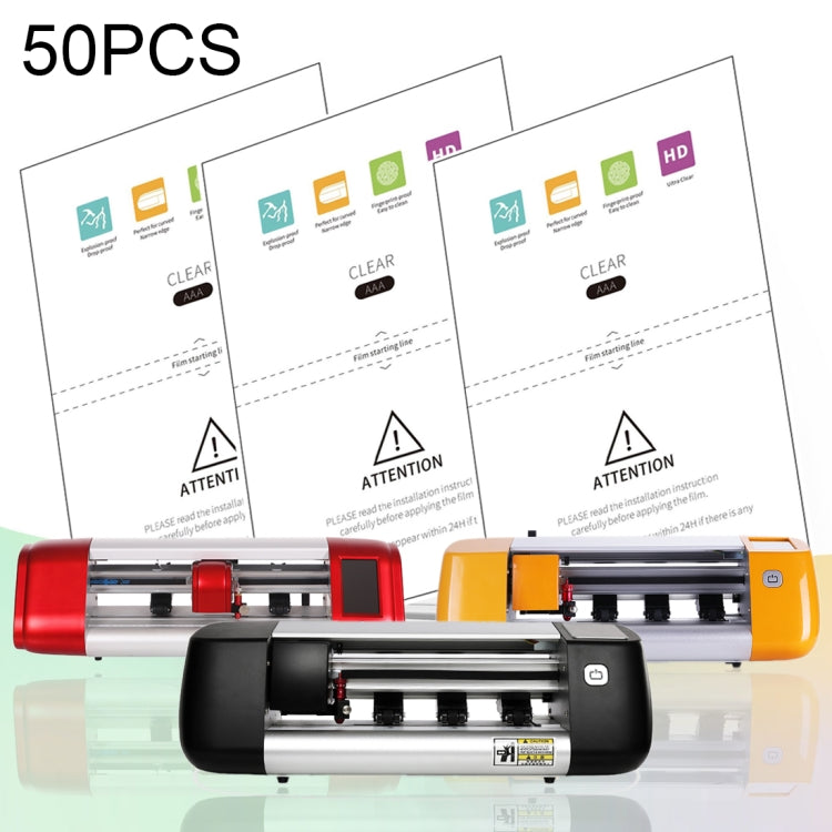 50pcs F0001 HD TPU Soft Film for Cutter Protective Film, F0001