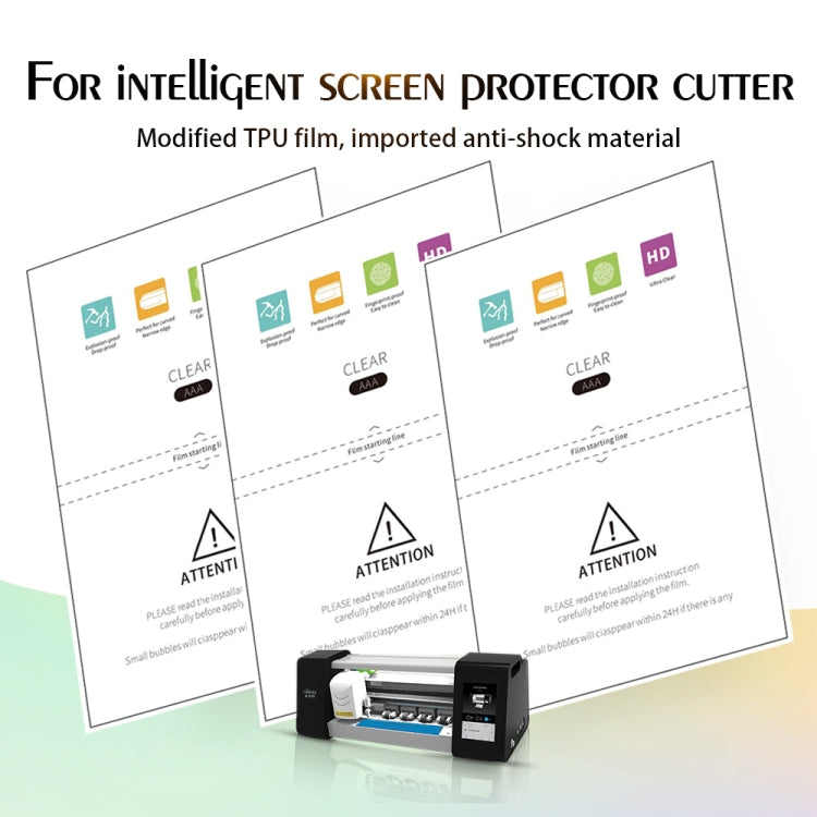 50pcs F0001 HD TPU Soft Film for Cutter Protective Film, F0001