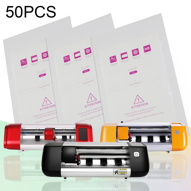 50pcs F0007 HD TPU Soft Film for Tablet Cutter Protective Film, F0007