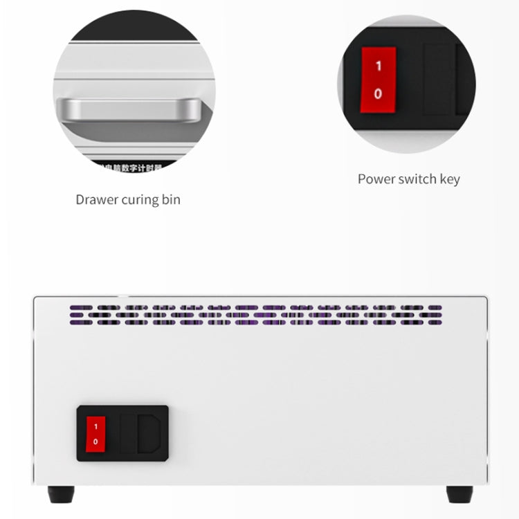 TBK 605 Mini UV Curing Lamp 100W UV Curing Box with 48 LED Curved Surface Screen, UK Plug, US Plug, AU Plug, EU Plug