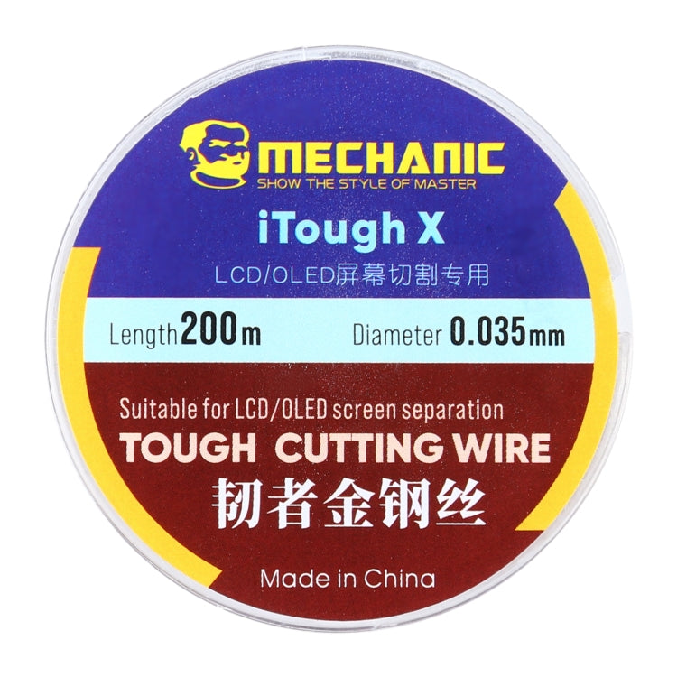 MECCANICO Filo da taglio per schermo OLED LCD iTough X 200M 0,035MM, MECHANIC 0.035MM 200M