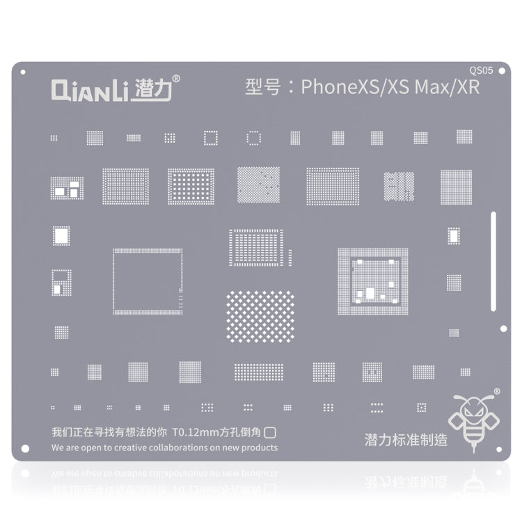 QIANLI QS05 Stencil di ricambio per calabrone per iPhone XR / XS / XS Max, For iPhone XS/XS Max/XR