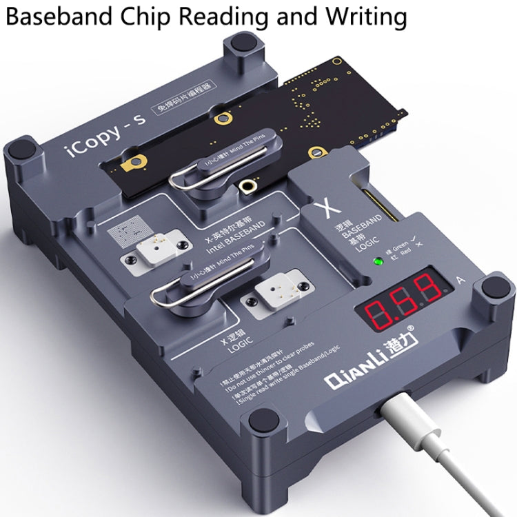 Qianli iCopy-S Banco di prova per chip a doppia faccia Chip EEPROM in banda base logica 4 in1 Non rimovibile per iPhone 7/7 Plus / 8/8 Plus, For iPhone 7 / 7 Plus / 8 / 8 Plus