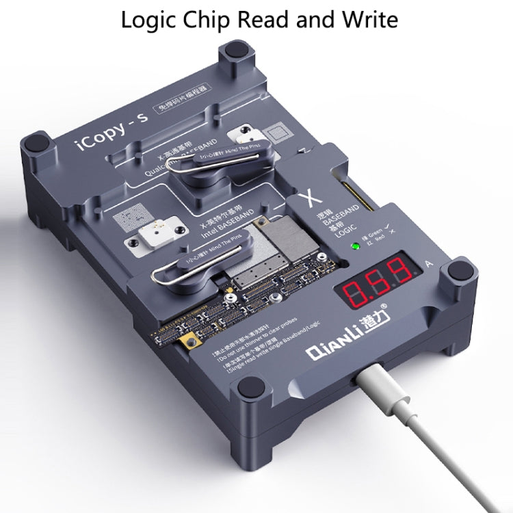 Qianli iCopy-S Banco di prova per chip a doppia faccia Chip EEPROM in banda base logica 4 in1 Non rimovibile per iPhone 7/7 Plus / 8/8 Plus, For iPhone 7 / 7 Plus / 8 / 8 Plus