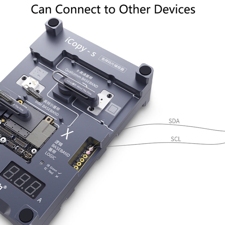 Qianli iCopy-S Banco di prova per chip a doppia faccia Chip EEPROM in banda base logica 4 in1 Non rimovibile per iPhone 7/7 Plus / 8/8 Plus, For iPhone 7 / 7 Plus / 8 / 8 Plus