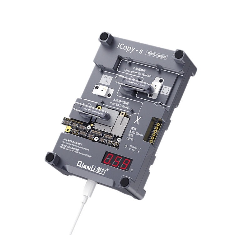 Qianli iCopy-S Double-Sided Chip Test Bench 4 in1 Non-Removable Logic Baseband EEPROM Chip for iPhone X / XS / XR / XS Max, For iPhone X / XS / XR / XS Max