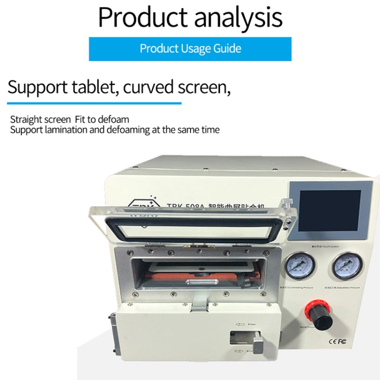 TBK TBK508A Schermo curvo da 14 pollici Schermo LCD Separazione sottovuoto OCA Macchina per laminazione e debubble con 4 stampi, TBK-508A