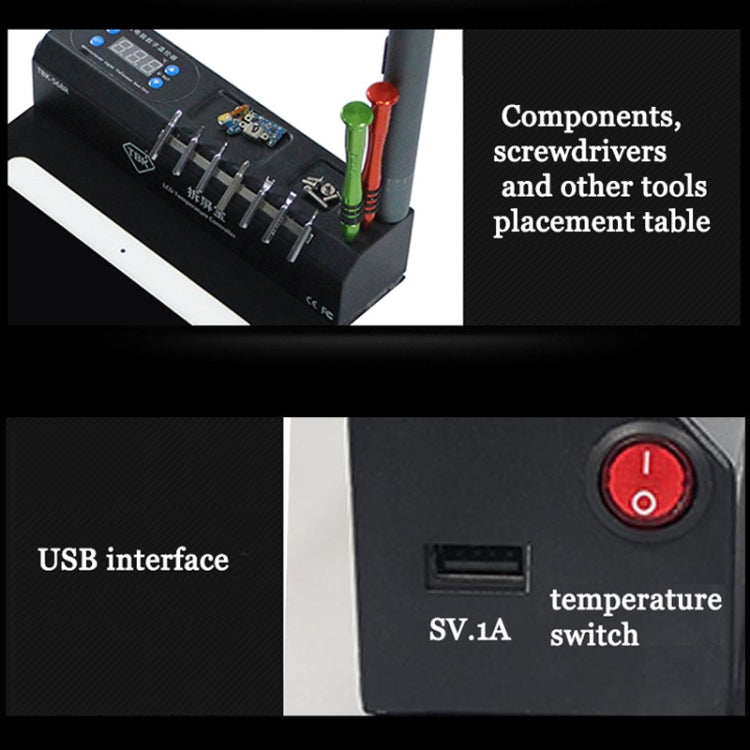 TBK-568R 220V Vacuum LCD Thermostat Touch Screen Glass Separator Machine with Multifunctional Storage Box,TBK-568R