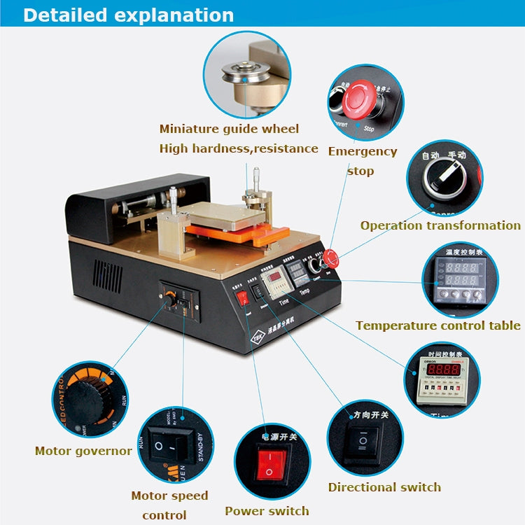 TBK958 Aluminum Alloy LCD Screen Automatic Separating Machine Built-in Temperature Control Chip for 7 Inch Mobile Phone,TBK958