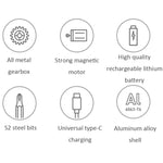 Xiaomi Mijia 25 in 1 Precision Electric Screwdriver Kit Rechargeable Magnetic Aluminum Case, Mijia 25 in 1