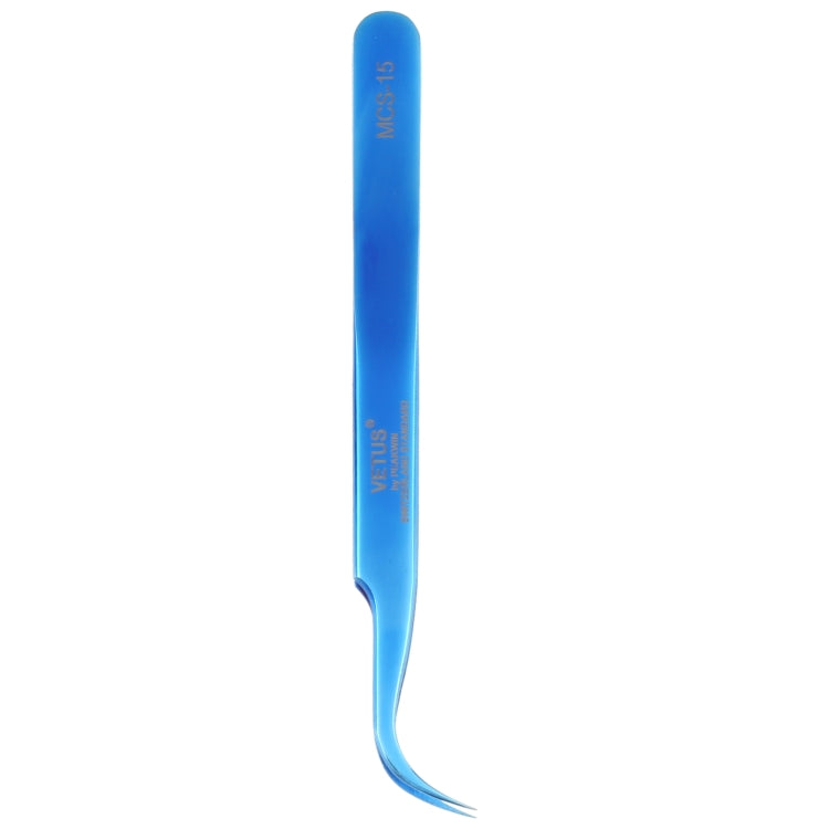 Vetus MCS-15 curved tweezers bright blue, Vetus MCS-15