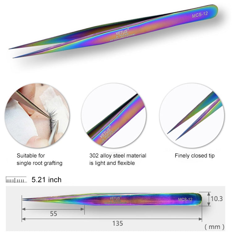 Pinzette Vetus MCS-12 dai colori brillanti, Vetus MCS-12, Vetus MCS-12(Grey), Vetus MCS-12(Blue)