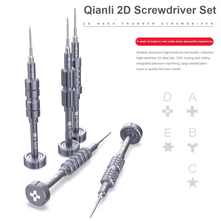 QIANLI 5 in 1 Multipurpose 2D Grenade Magnetic Screwdriver Set, 2D