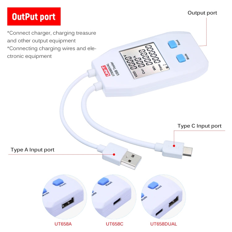 UNI-T UT658DUAL, UT658DUAL USB voltmeter ammeter tester