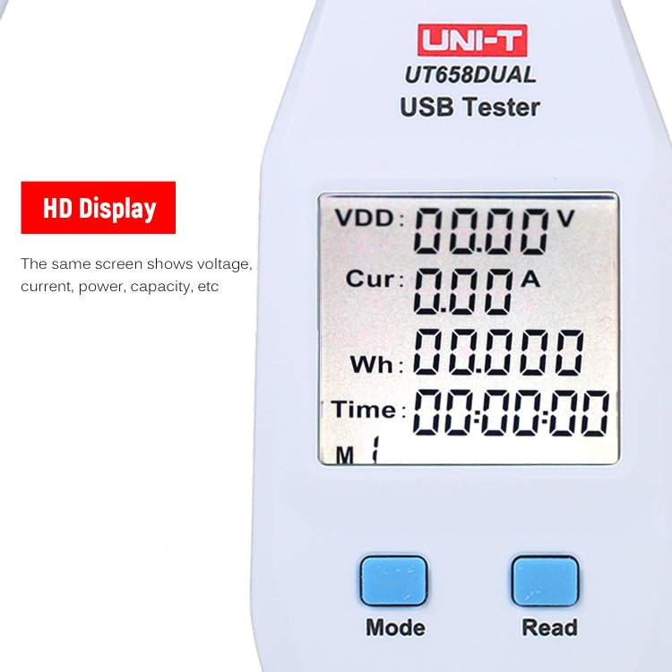 Tester voltmetro amperometro USB UNI-T UT658DUAL, UT658DUAL