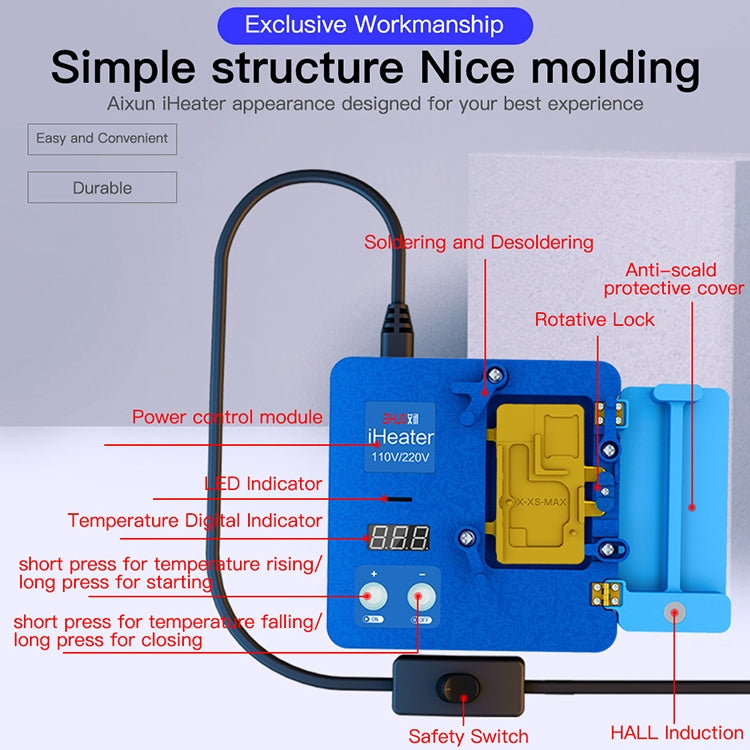 AIXUN iHeater Double Layer Board Preheating Soldering Rework Station, CN Plug, AIXUN iHeater