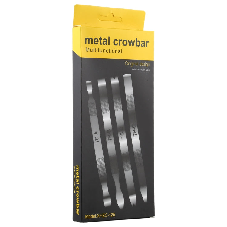 XHZC-125 Set piede di porco in metallo multifunzione 4 in 1, Crowbar Set