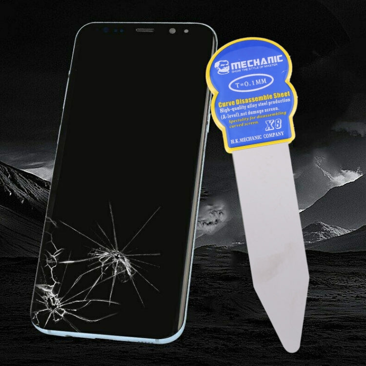Professional High Toughness Mechanical Disassembly Curved Shield Alloy Steel Pry Opening Tool X8, Mechanic X8