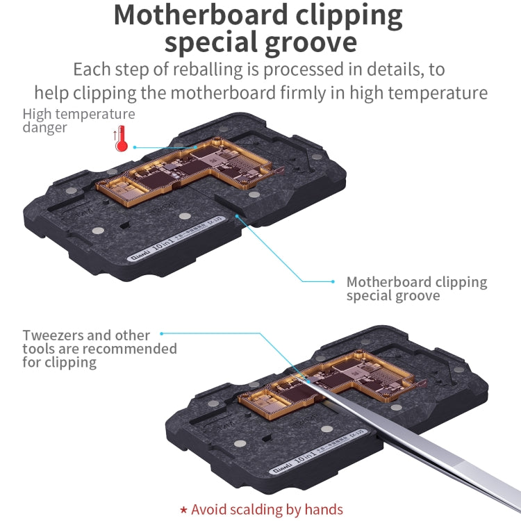 Qianli 10 in 1 Reballing Platform with Midframe for iPhone X / XS / XS Max / 11/11 Pro / 11 Pro Max / 12/12 Pro / 12 mini / 12 Pro Max, For iPhone X-12 Pro Max