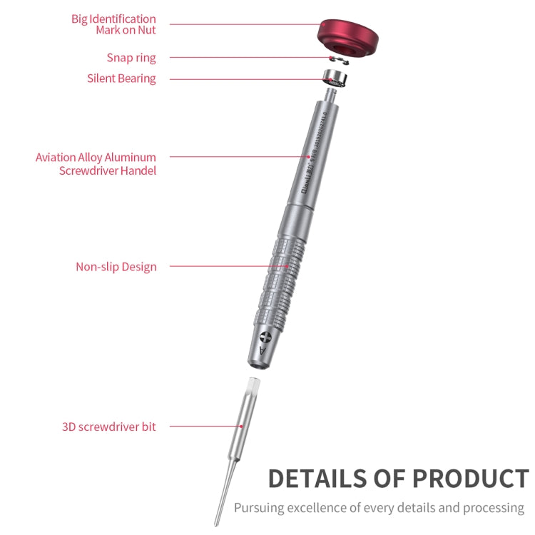 Q Ianli 3D flying aluminum handle anti-powerful screwdriver, pen his lobe, Philips, Tri-point, Pentalobe