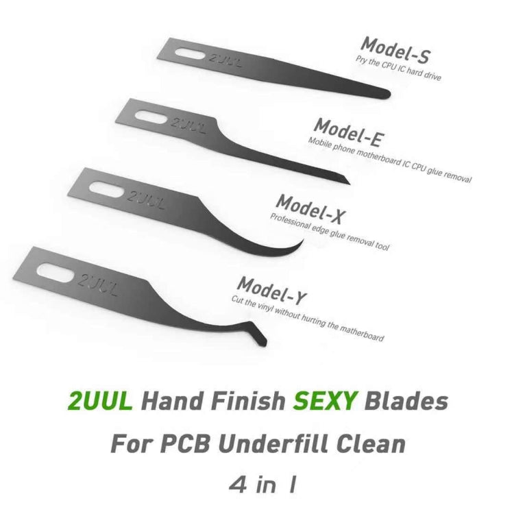 2UUL 5 in 1 PCB Cleaner Multifunctional Motherboard BGA Chip Glue Cleaning Scraper Pry Knife, 2UUL 5 in 1