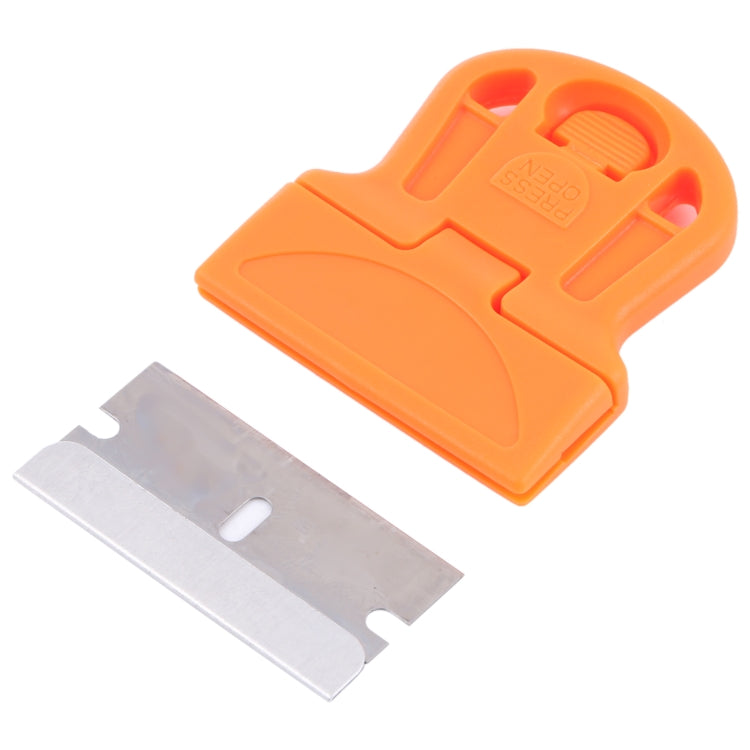 Glue Remover Scraper, Sticker Scraper, Plastic Handle, Mini Glue Remover Squeegee (Orange), Mini Glue Remover Squeegee(Yellow)