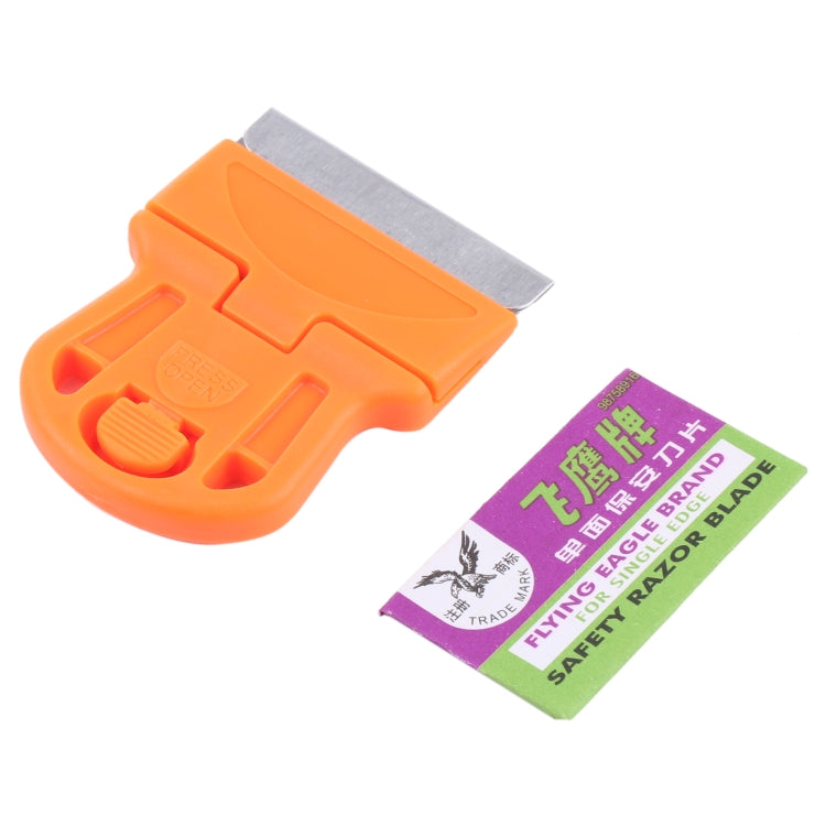 Glue Remover Scraper, Sticker Scraper, Plastic Handle, Mini Glue Remover Squeegee (Orange), Mini Glue Remover Squeegee(Yellow)