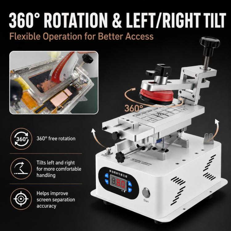 Dispositivo di rimozione del telaio centrale del separatore rotante LCD TBK 988C, TBK 988C