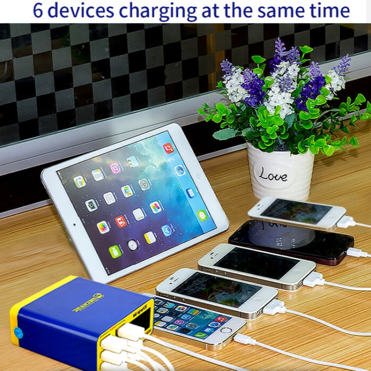 icharge 6M QC 3.0 Mechanical USB Smart Charger Stand Fast Charging with LCD Display, EU Plug, icharge 6M