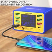 Meccanico icharge 8M QC 3.0 Caricatore intelligente USB Supporto ricarica rapida con LCD, spina europea, icharge 8M