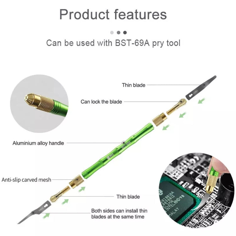 MIGLIOR BST-69A+ Chip CPU Rimuovi strumenti di colla Coltello da intaglio fai-da-te, BEST BST-69A+