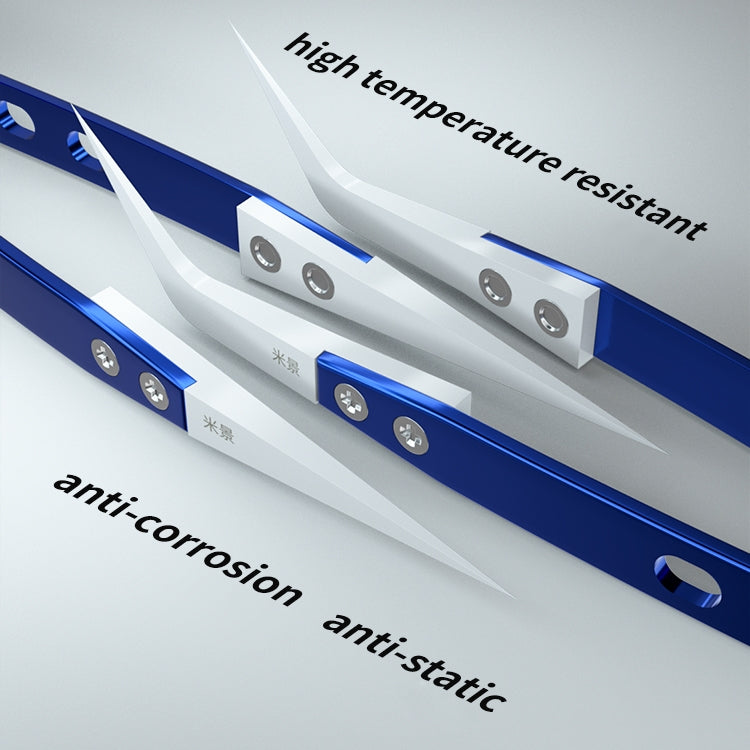 Pinzetta per diamagnetismo di precisione antistatica Mijing (diritta), Curved, Straight