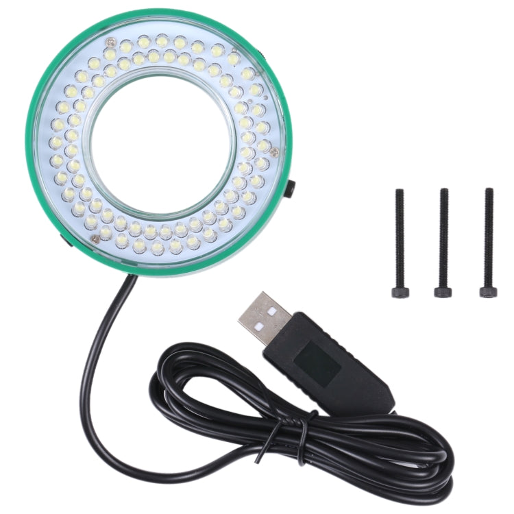 Lampada ad anello per microscopio a LED regolabile 2UUL Alimentatore USB da 5 V, 62mm