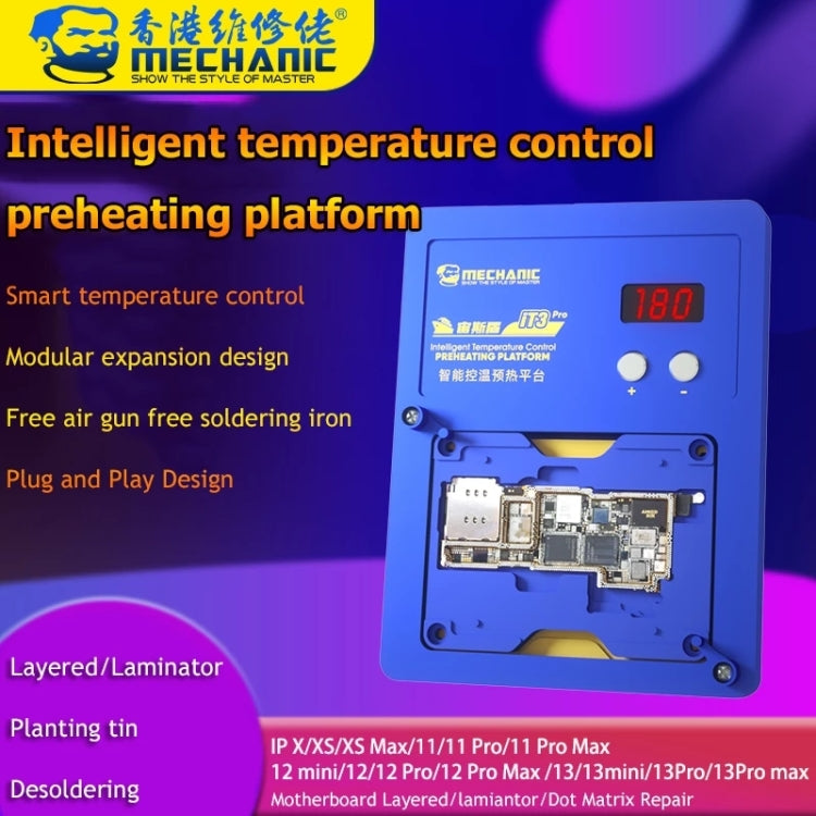 MECCANICO iT3 PRO Piattaforma di preriscaldamento per il controllo intelligente della temperatura, spina europea, iT3 PRO (US Plug), iT3 PRO (EU Plug)