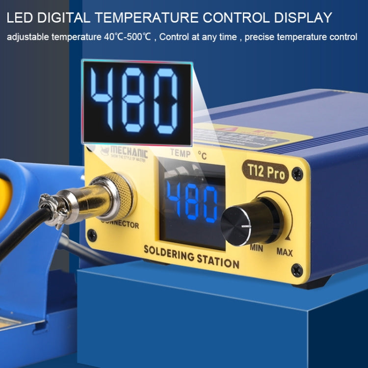 Stazione di saldatura riscaldante digitale antistatica intelligente Mechanic T12 Pro, spina americana, T12 Pro (US Plug), T12 Pro (EU Plug)