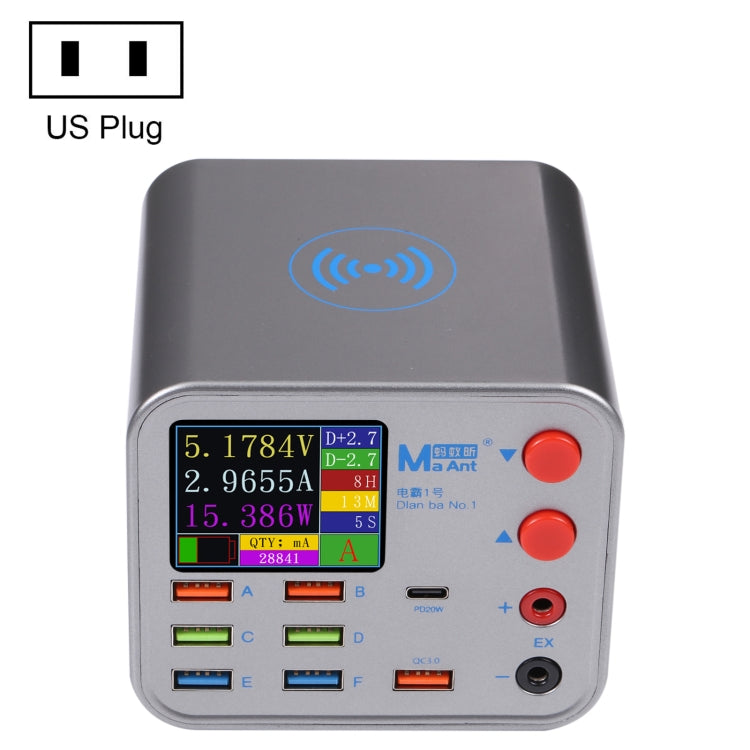 Caricatore PD USB wireless multiporta MaAnt Dianba NO.1, presa americana, Dianba NO.1, US Plug, Dianba NO.1, EU Plug